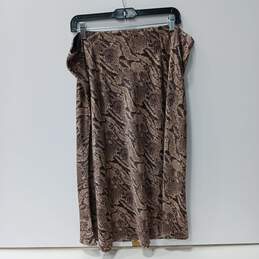 Express Beige/Black Patterned Skirt XL W/Tags alternative image