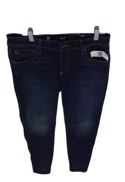 NWT Women Blue Belt Loop 5 Pockets Regular Slim Fit Jeans Size 8 alternative image