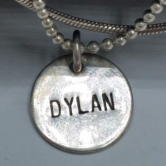 Dylan Roberts 925 Silver Gemstone Heart/Disc Pendant 15.5-16" Necklace BD 26.0g image number 5