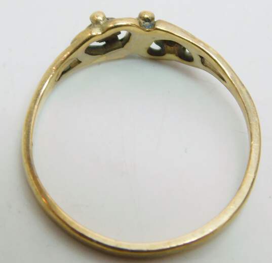 10K Yellow & Rose Gold Leaf Ring 2.1g image number 2