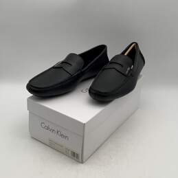 NIB Calvin Klein Mens Martyn 34F1711 Black Leather Slip On Loafer Shoes Size 12