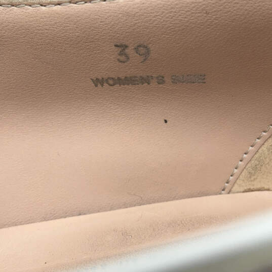 Womens White Leather Buckle Fringe Slip-On Platform Loafer Shoes Size 39 image number 8