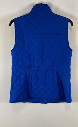 Talbots Womens Blue Pockets Sleeveless Mid-Length Quilted Vest Jacket Size XS alternative image