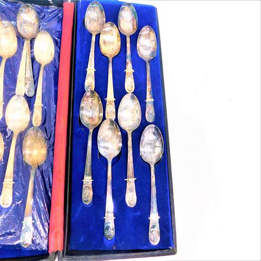 Vintage WM Rogers Presidential Commemorative Set Of 35 Spoons w/ Case image number 4