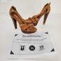 Authenticated Miu Miu Tan Leather Criss Cross Ankle Strap Sandals Size 38 image number 1