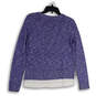NWT Womens Blue Crew Neck Long Sleeve Knitted Pullover Sweater Size XS image number 2
