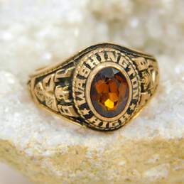 Vintage 10k Yellow Gold Spinel 1978 Class Ring 6g
