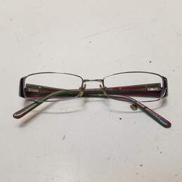 Versace Purple Silver Rectangular Eyeglasses Frame