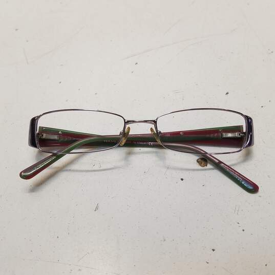 Versace Purple Silver Rectangular Eyeglasses Frame image number 1
