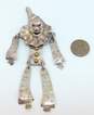 Taxco Mexico 925 & Brass Accented Happy Clown Articulated Statement Brooch 23.3g image number 4