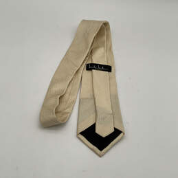 Mens Beige Silk Keeper Loop Four In Hand Classic Adjustable Pointed Necktie alternative image