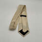 Mens Beige Silk Keeper Loop Four In Hand Classic Adjustable Pointed Necktie image number 2