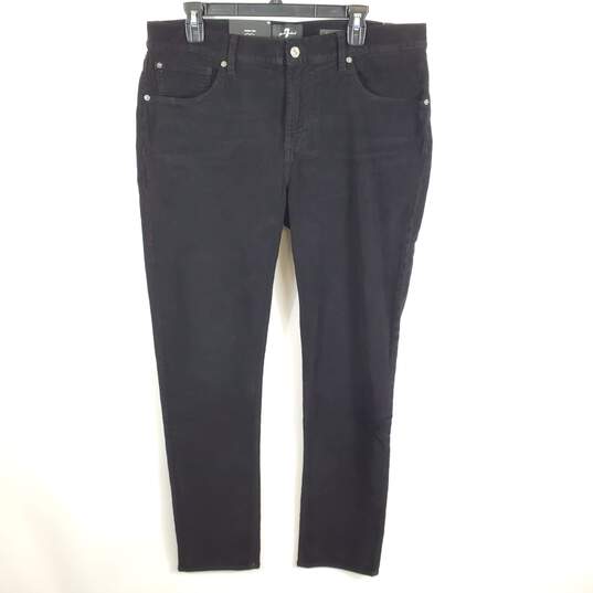 7 For All Mankind Men Black Corduroy Pants Sz 36 NWT image number 1