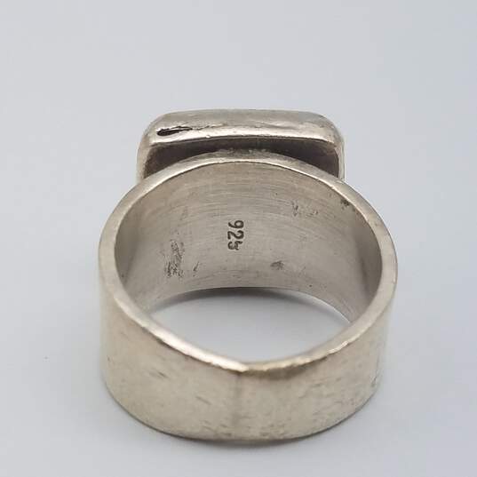 Rare Sterling Silver Modernist Sz 6 1/2 Ring 12.8g image number 5