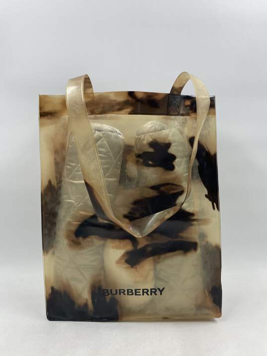 Authentic Burberry Tortoise PVC Tote image number 1