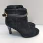 Tory Burch Suede Ankle Heel Boots Black 6 image number 6