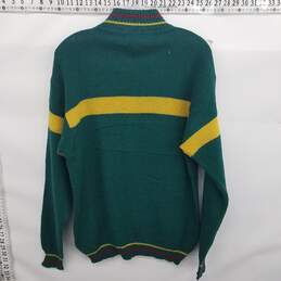 Benetton Green Half-Zip Pullover Sweater MN Sz 48 alternative image