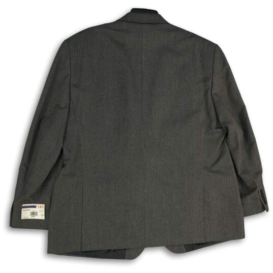 NWT Womens Gray Notch Lapel Flap Pocket Long Sleeve Two Button Blazer Size 52R image number 2