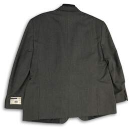 NWT Womens Gray Notch Lapel Flap Pocket Long Sleeve Two Button Blazer Size 52R alternative image