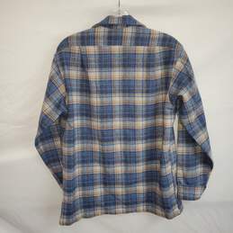 Pendleton Woolen Mills Wool Blue Full Button Up Flannel Shirt Size M alternative image