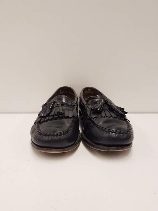 Cole Haan Black Leather Weejuns Tassel Kiltie Pinch Toe Slip On Loafers Shoes Men's Size 9.5 D image number 3