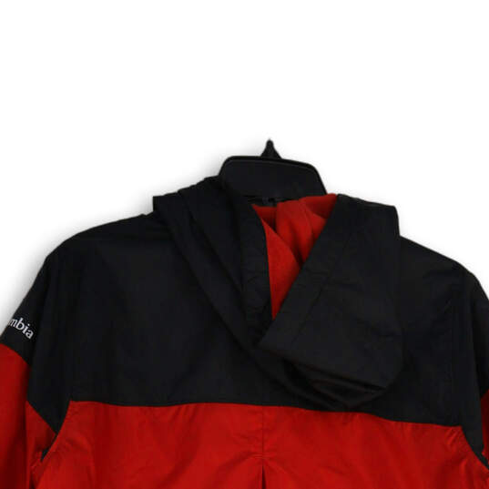 NWT Womens Red Black Wisconsin Badgers Full Zip Windbreaker Jacket Size M image number 4