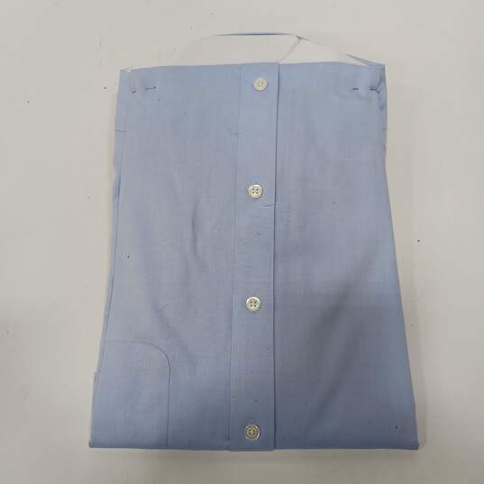 Joseph Abboud Men's Blue Button Up Egyptian Cotton Shirt Size 17-32/33 image number 2