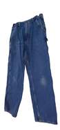 Womens Blue Regular Fit Casual Denim Straight Jeans Size 33x30 image number 2