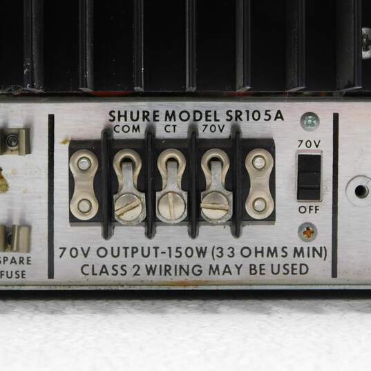 VNTG Shure Brothers Inc. SR105 Series Model SR105A Power Amplifier w/ Power Cable image number 8