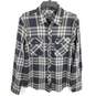 Brixton Men Black Plaid Flannel Button Up Shirt S NWT image number 1