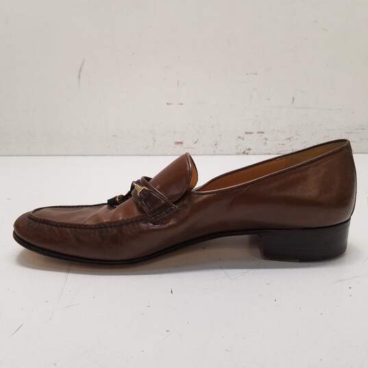 BALLY Waldorf Brown Leather Tassel Horsebit Loafers Shoes Men's Size 10.5 M image number 2