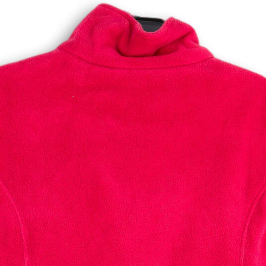 Womens Pink Fleece Mock Neck Sleeveless Full-Zip Vest Size 2XL image number 4