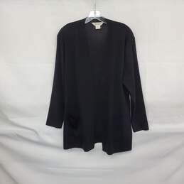 Misook Black Knit Rayon Blend Cardigan WM Size L