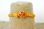 10K Yellow & Rose Gold Floral Etched Ring 1.1g image number 2