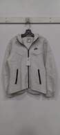 Nike Women's Light Gray Heather Full Zip Hooded Jacket Size S NWT image number 1