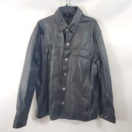 Ultimate Rider Men Black Leather Jacket Sz XL