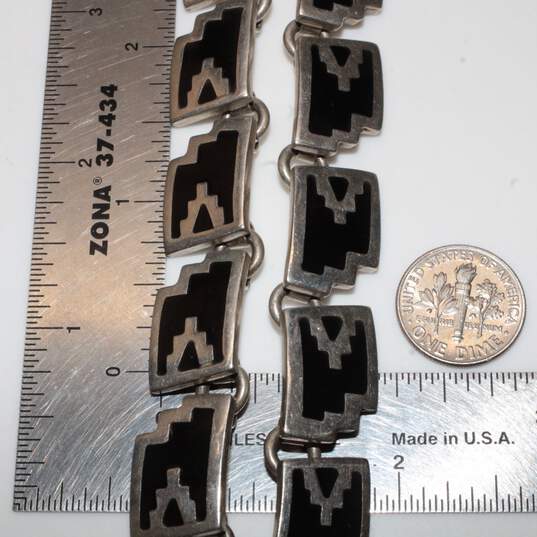 Taxco Sterling Silver Necklace And Bracelet Set - 140.0g image number 6