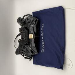 Dooney & Bourke Womens Black Leather Double Handle Shoulder Bag Purse