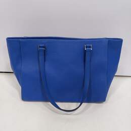 Womens Blue Pebble Leather Charm Inner Pocket Double Handle Tote Bag alternative image