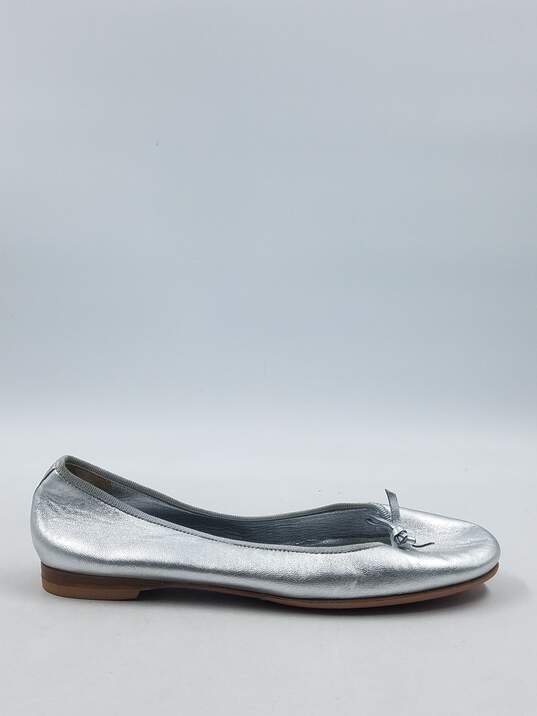 Authentic Prada Silver Ballet Flats W 5.5 image number 1