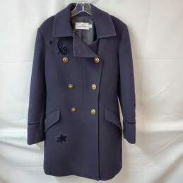 Coach Wool Naval Officer Coat Women's Size M
