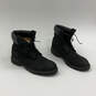 Mens Classic 6 Inch 19039 Black Leather Waterproof Combat Boots Size 12 M image number 2