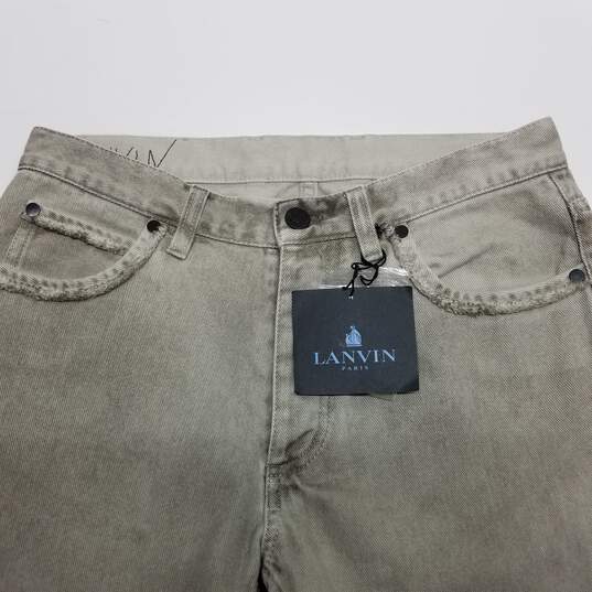 AUTHENTICATED COA Lanvin Gray Cotton Skinny Jeans Women's Size 28 image number 2