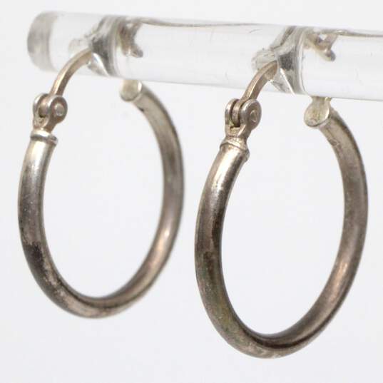 Bundle Of 3 Sterling Silver Hoop Earrings - 6.8g image number 2