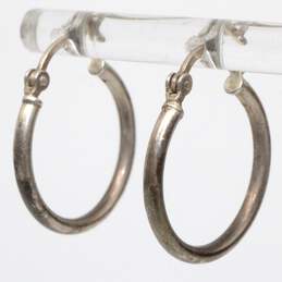 Bundle Of 3 Sterling Silver Hoop Earrings - 6.8g alternative image