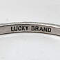 Designer Lucky Brand Silver-Tone Antique Turquoise Stone Cuff Bracelet image number 5