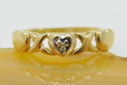 10K Yellow Gold Diamond Accent Hugs & Kisses Ring 1.3g