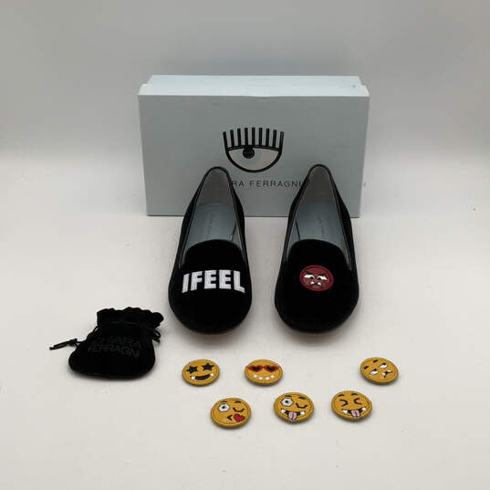 NIB Womens CF667 Black Low Top Block Heel Slip-On Loafer Shoes Size 41 EUR image number 5