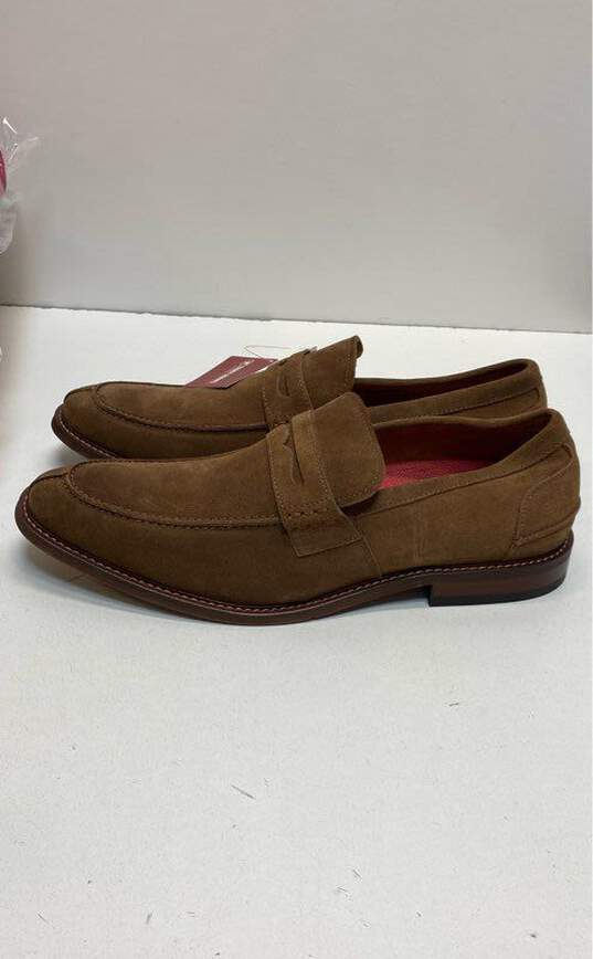 Stacy Adams Marlowe Algonquin Brown Moc Suede Toe Penny Loafers Men's Size 12 image number 3
