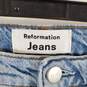 Reformation Women Blue Distressed Jeans Sz 24 image number 3